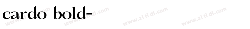 cardo bold字体转换